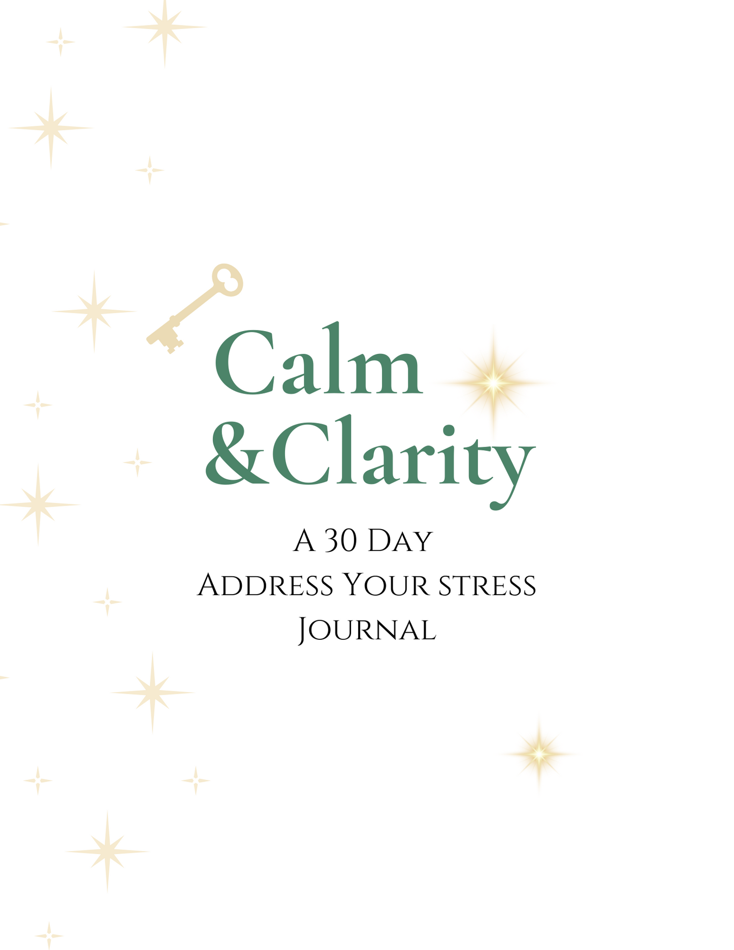 Calm & Clarity: 30 Day Address Your Stress Journal (Digital Download)