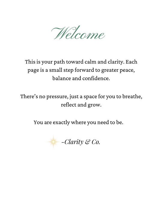 Calm & Clarity: 30 Day Address Your Stress Journal (Digital Download)